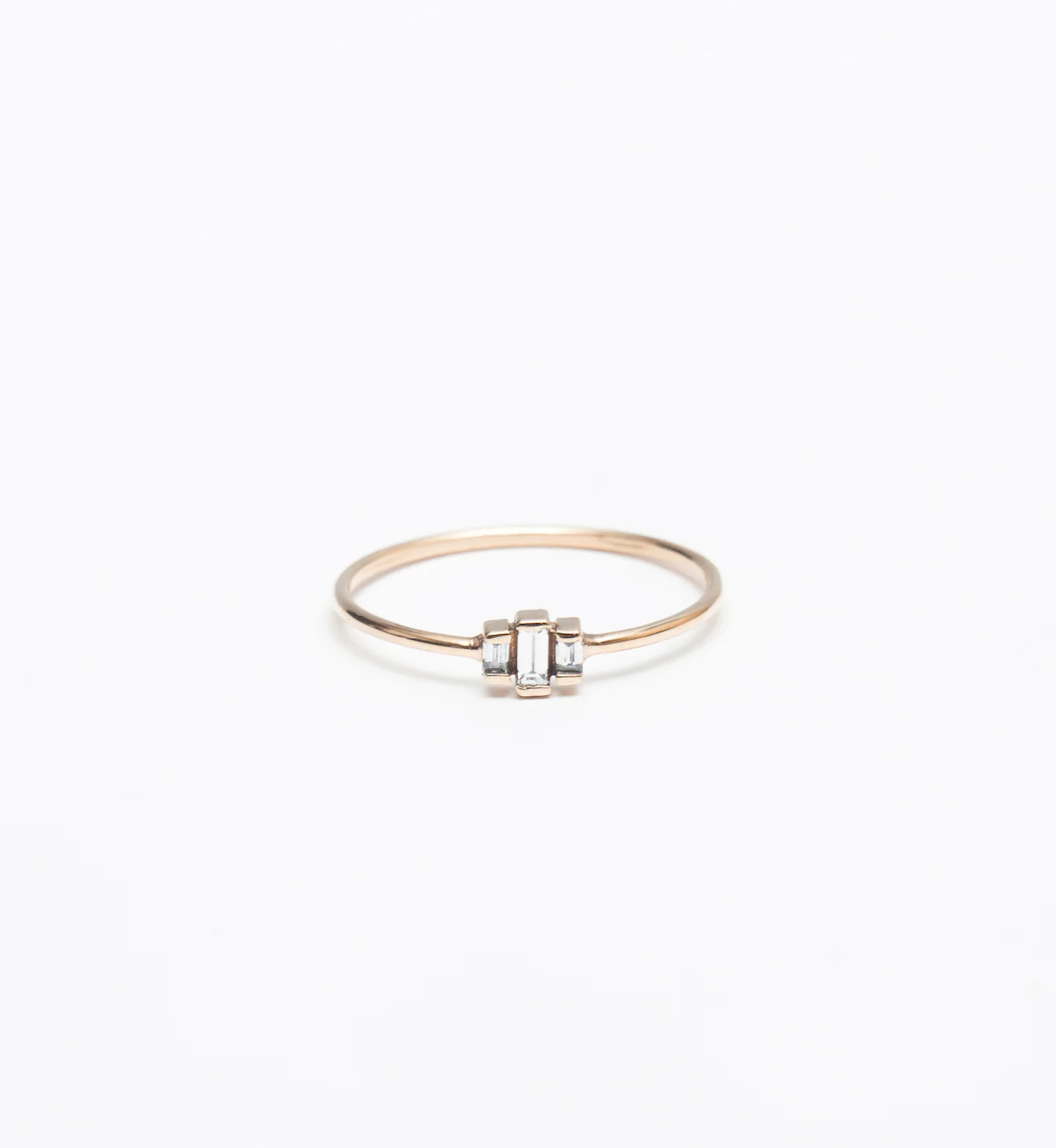 Three-Stepped Baguette Ring