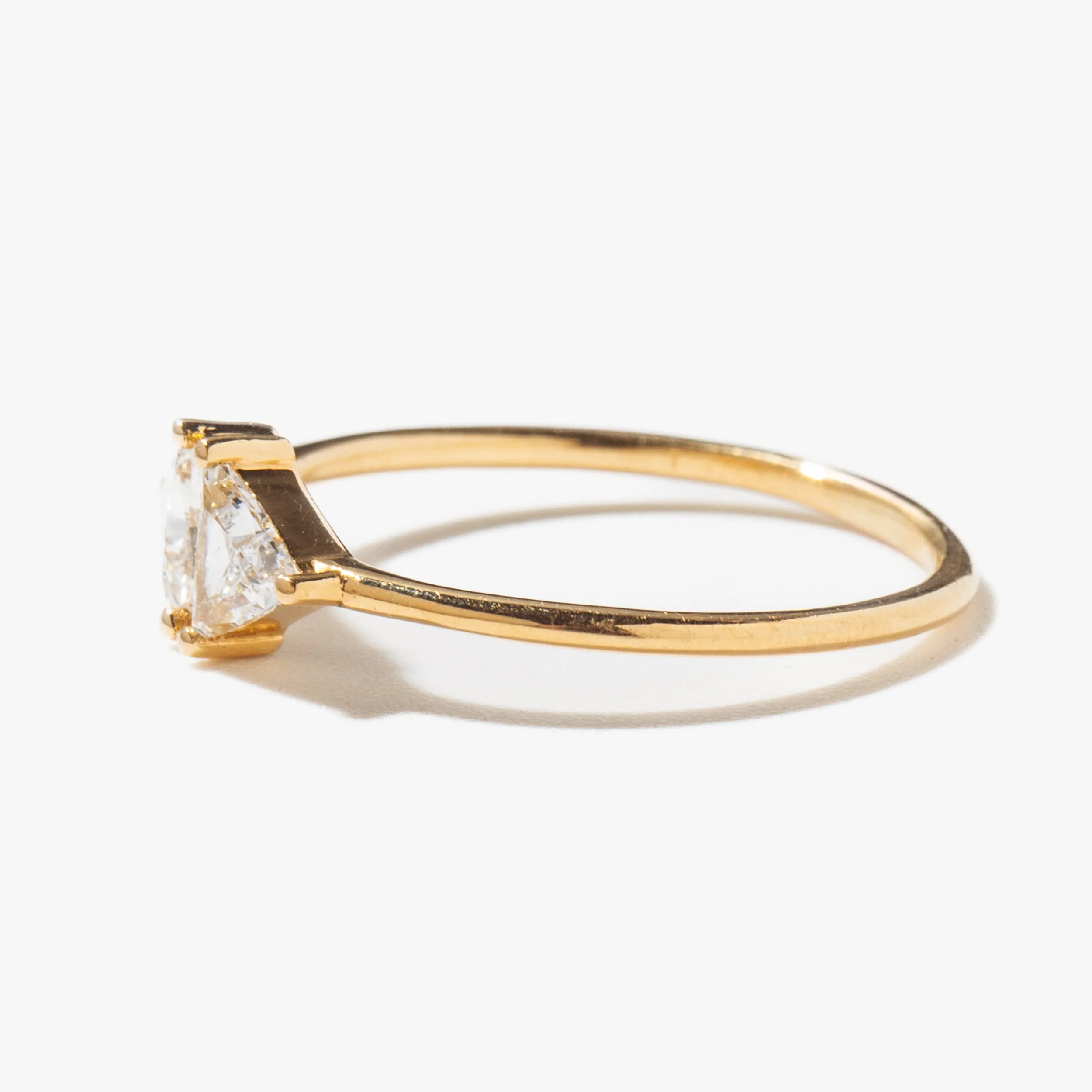 Vintage Diamond Triangle Ring - Image 3