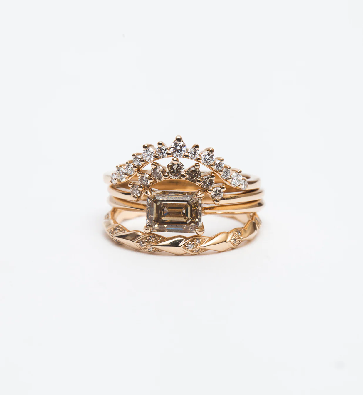White Diamond Celestine Curve Band - Image 4