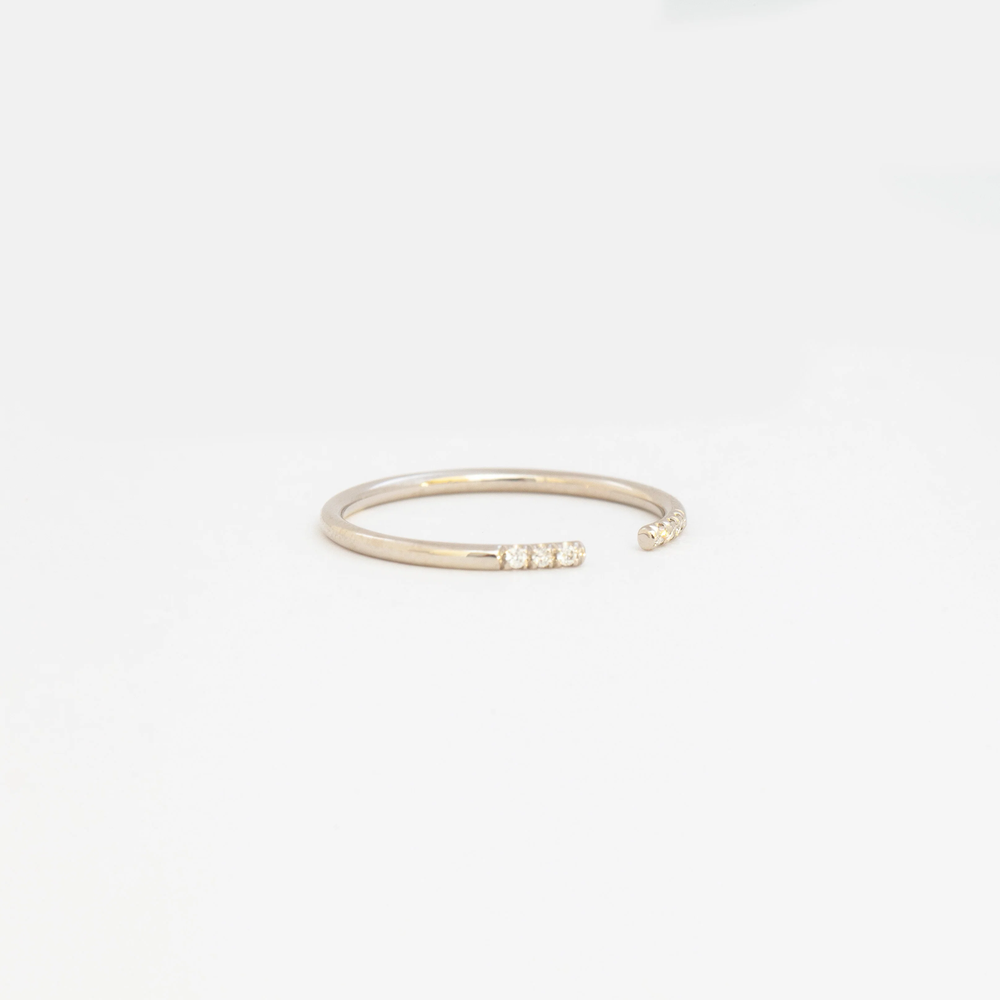 White Diamond Equilibrium Cuff Ring - Image 3