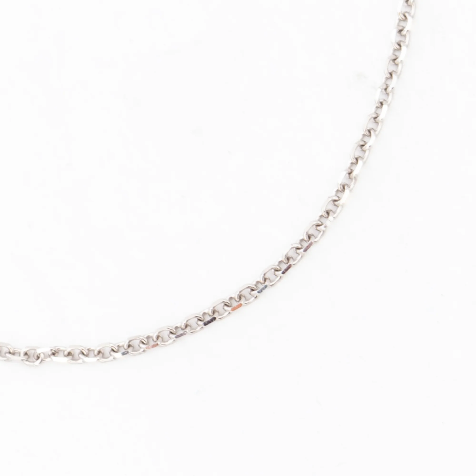 White Gold Medium Diamond-Cut Cable Chain - Image 3